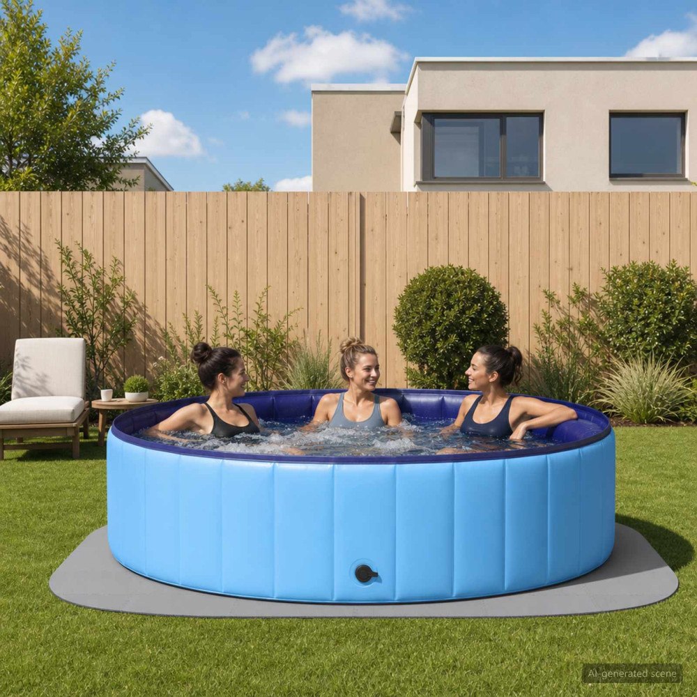 vidaXL Pool grundmatta 36 st Ø 350 cm Rund EVA-skum Grå