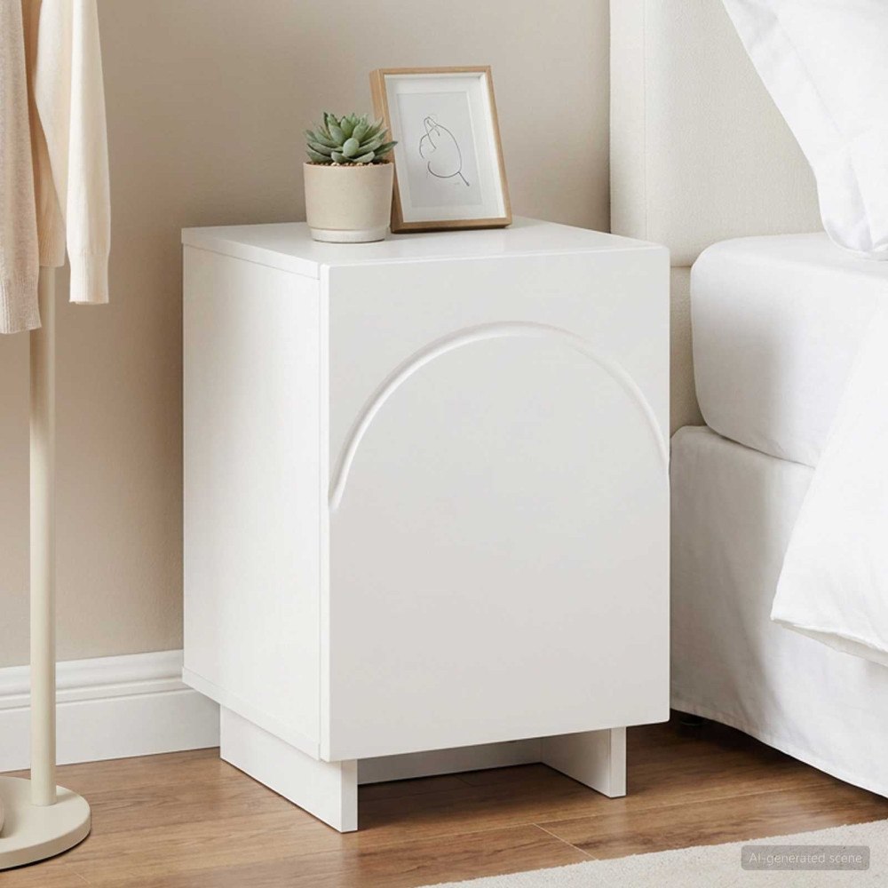 vidaXL Nattduksbord Vit 33,5 x 34,5 x 50 cm Konstruerat trä