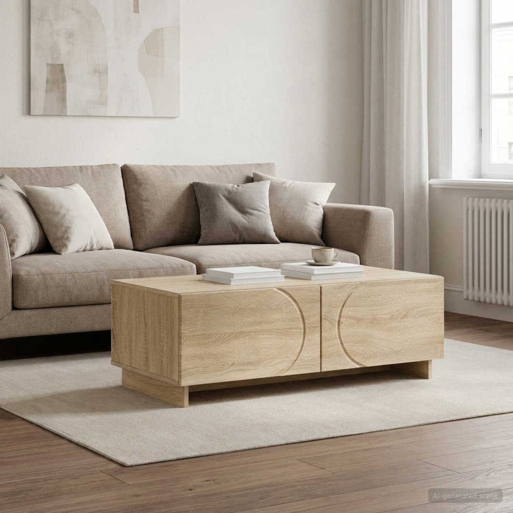 vidaXL soffbord Sonoma-ek 102 x 50,5 x 35 cm Konstruerat trä