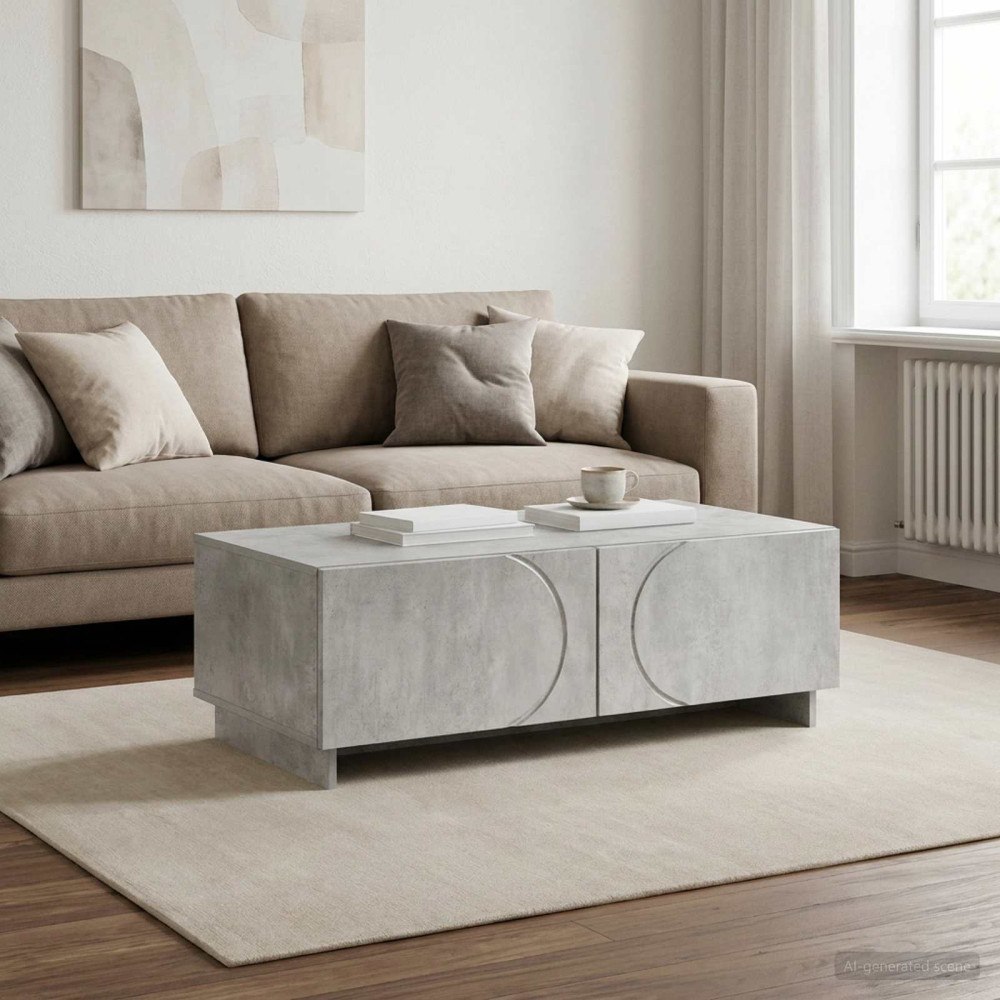 vidaXL soffbord Betonggrå 102 x 50,5 x 35 cm Konstruerat trä