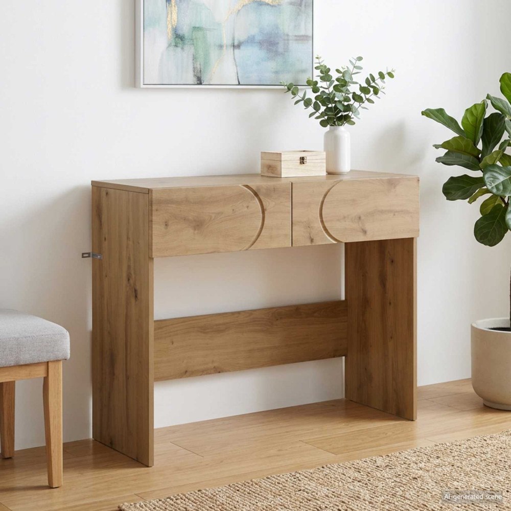 vidaXL Konsolbord Artisan-ek 96,5 x 38 x 75 cm Konstruerat trä
