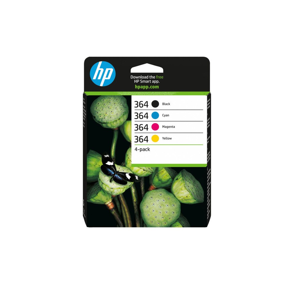 Hewlett-Packard HP 364 - 4-pack - svart, gul, cyan, magenta - original - bläckpatron
