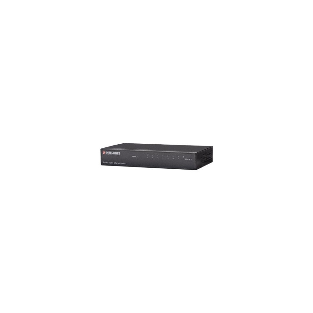intellinet Intellinet 8-Port Gigabit Ethernet Switch, Metal, Box - switch - 8 portar