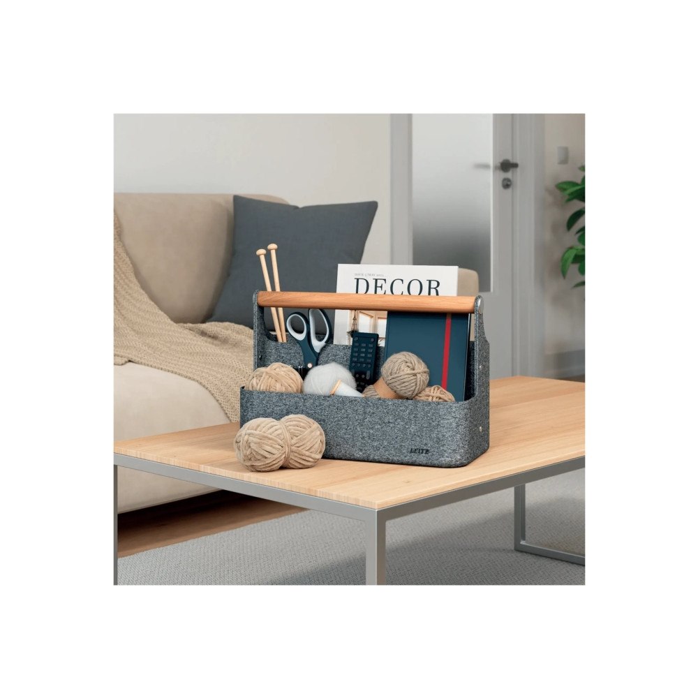 LEITZ Leitz bordsorganiserare - 38 x 19 x 25.5 cm - thermofelt - mörkgrå