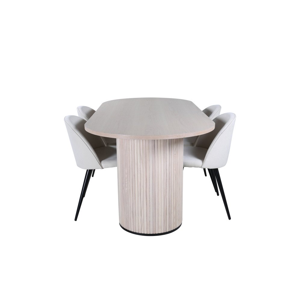 Venture Home Bianca Matbord med Velvet Stolarna