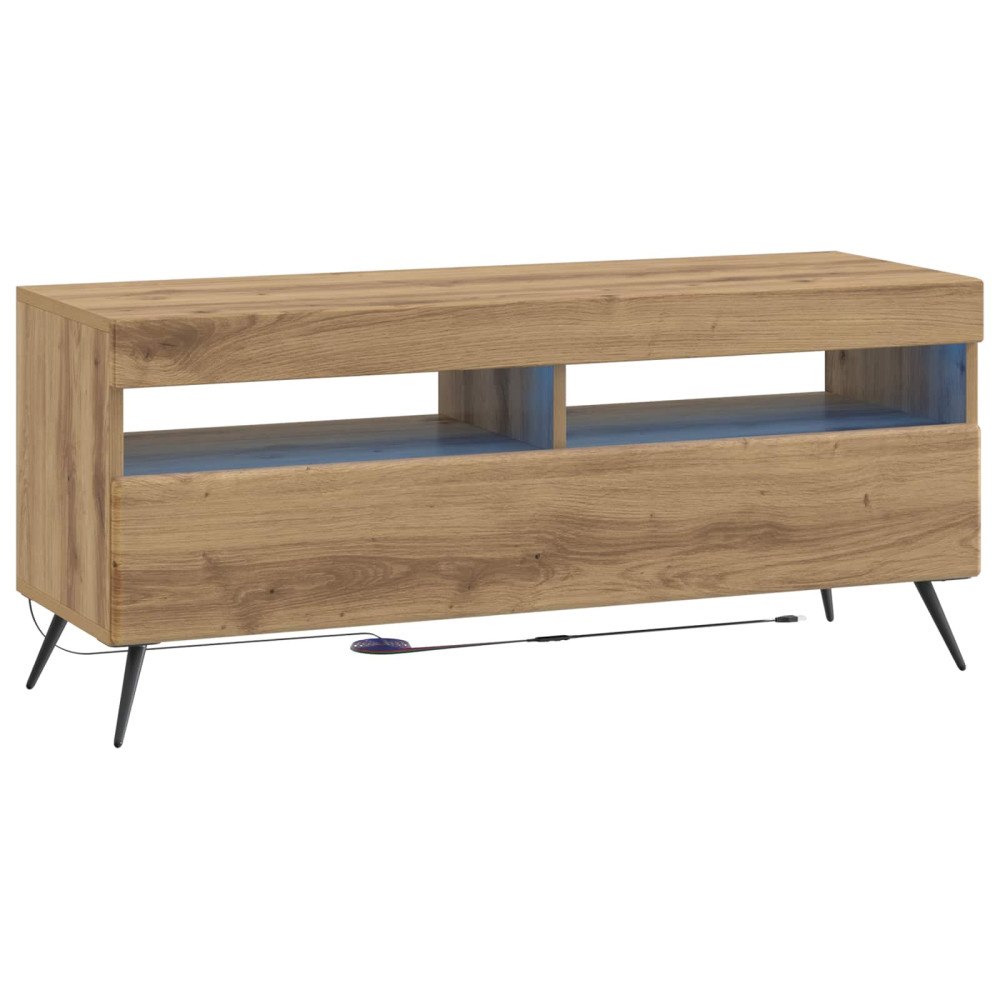 vidaXL LED TV-skåp Artisan-ek Konstruerat trä
