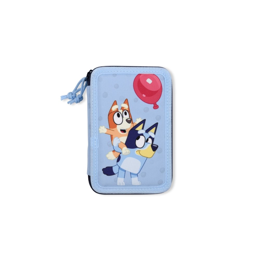 PEERS HARDY BLUEY FILLED DOUBLE PENCIL CASE