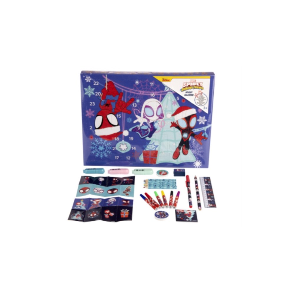 PEERS HARDY SPIDEY AND FRIENDS STATIONERY ADVENT CALENDAR