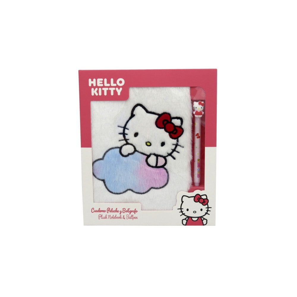 PEERS HARDY SANRIO HELLO KITTY PLUSH NOTEBOOK & BALL PEN SET