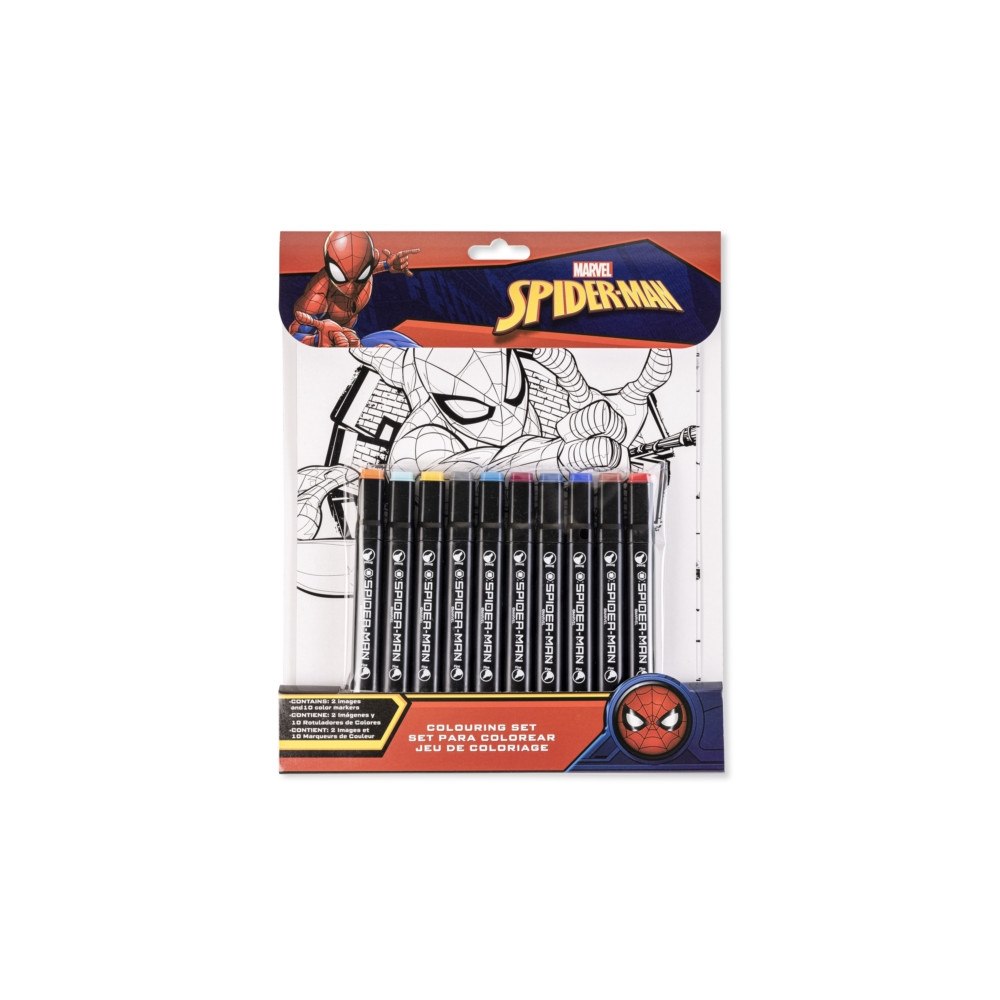 PEERS HARDY SPIDERMAN COLOUR BY NUMBERS ACTIVITY SET