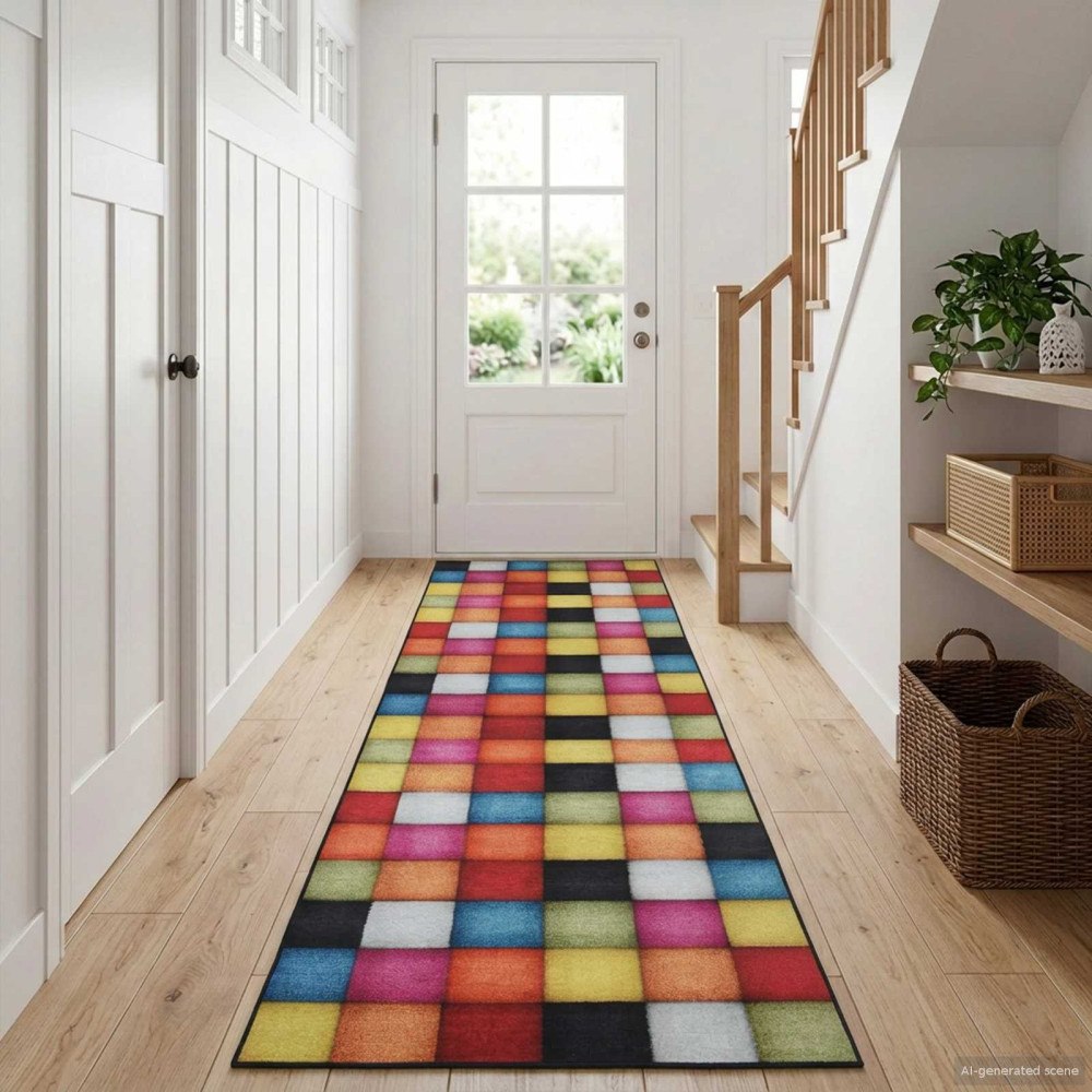 vidaXL Mattlöpare LESAKA färgstark 50 x 400 cm Diamantvelour