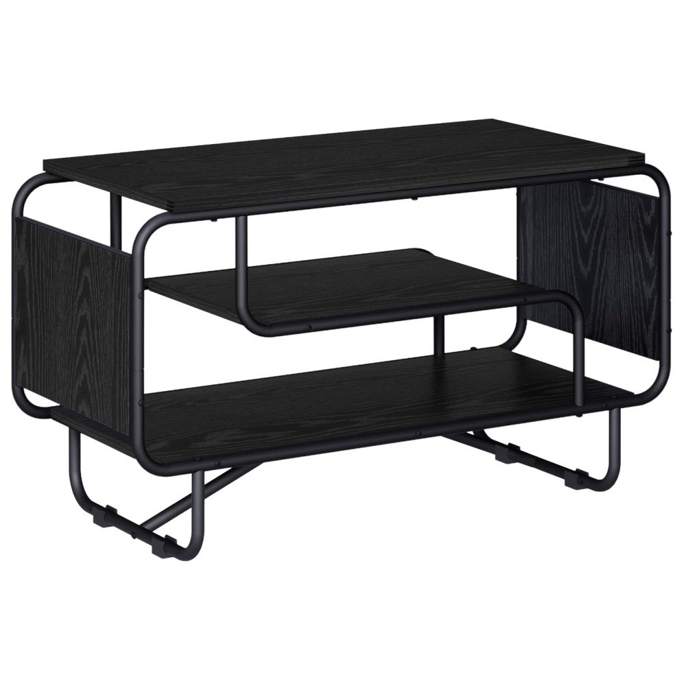 vidaXL TV-bänk 80 x 36 x 45 cm Svart ek Konstruerat trä