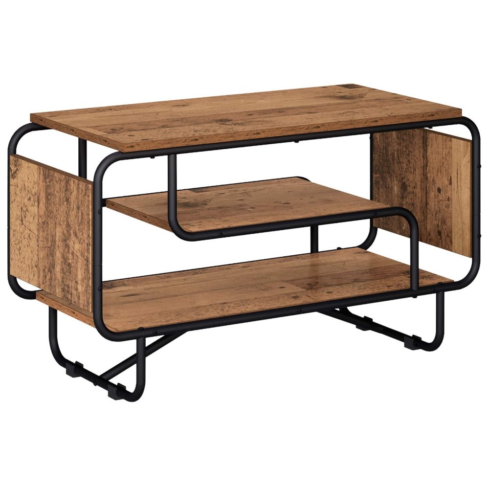 vidaXL TV-bänk 80 x 36 x 45 cm Gammalt trä Konstruerat trä