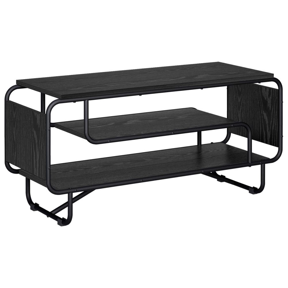 vidaXL TV-bänk 98 x 36 x 45 cm Svart ek Konstruerat trä