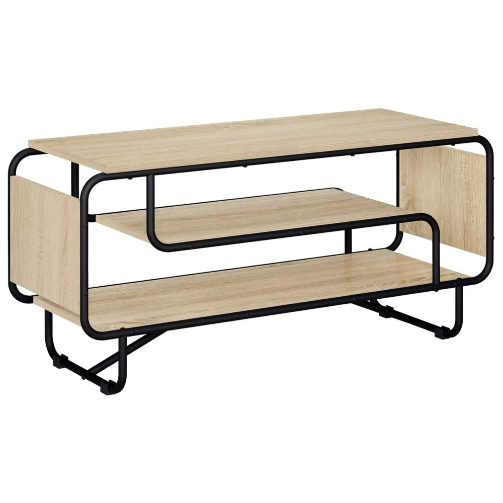 vidaXL TV-bänk 98 x 36 x 45 cm Sonoma-ek Konstruerat trä