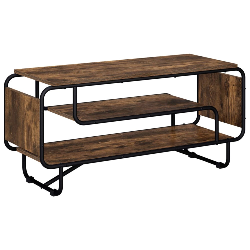 vidaXL TV-bänk 98 x 36 x 45 cm Rökt ek Konstruerat trä