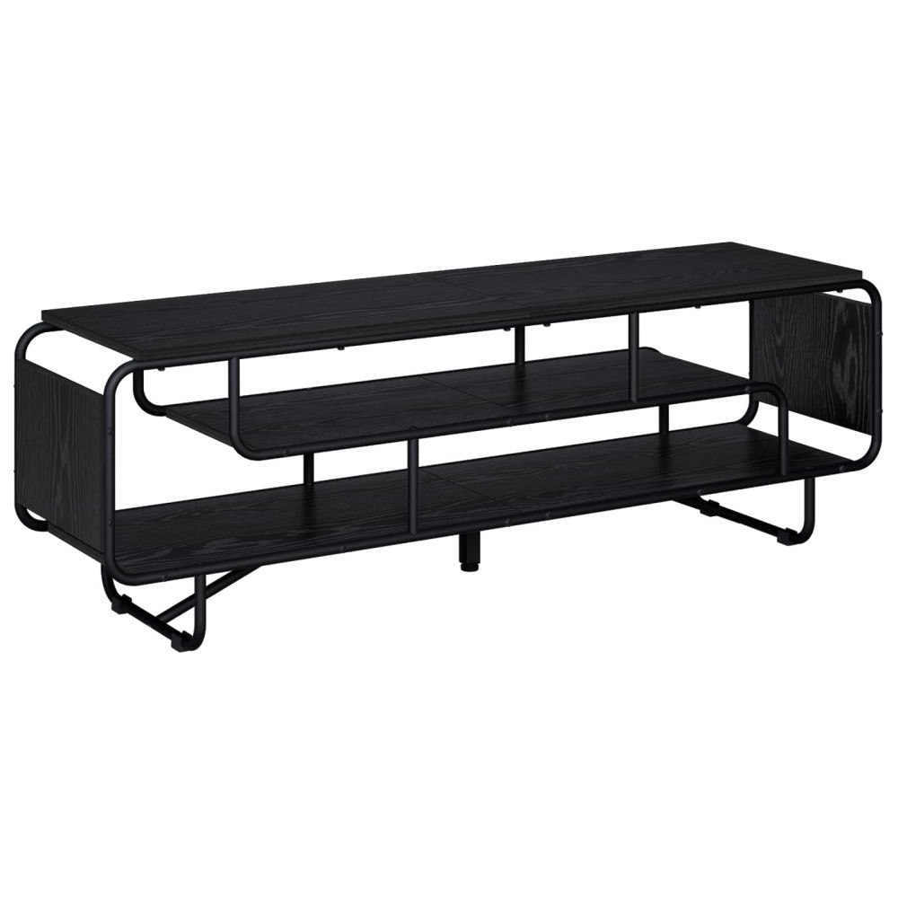 vidaXL TV-bänk 140 x 36 x 45 cm Svart ek Konstruerat trä