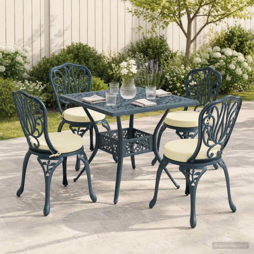 vidaXL 4-delade Sittdynor SOEST 4 st 100% Polyester Gräddvit