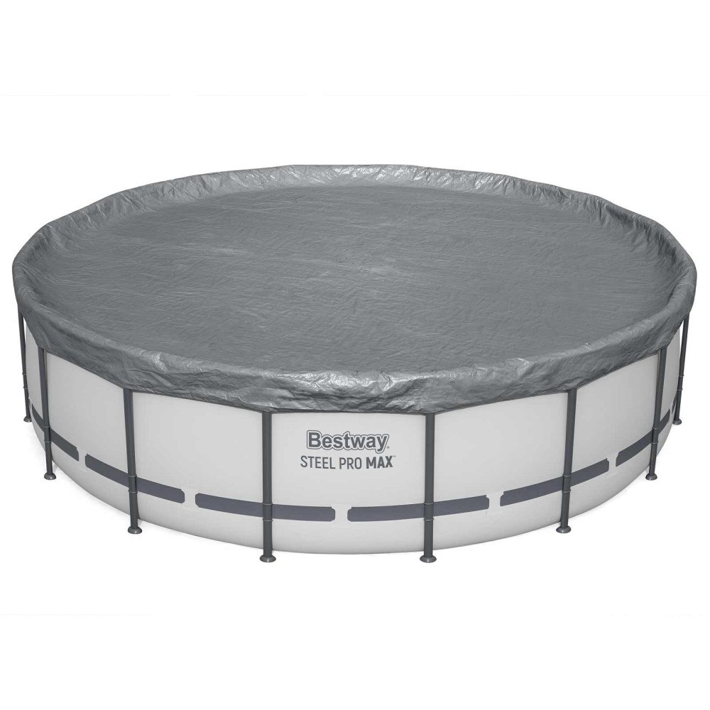 Bestway Bestway Pooltäcke Ø4,88 m Rund Polyester Grå
