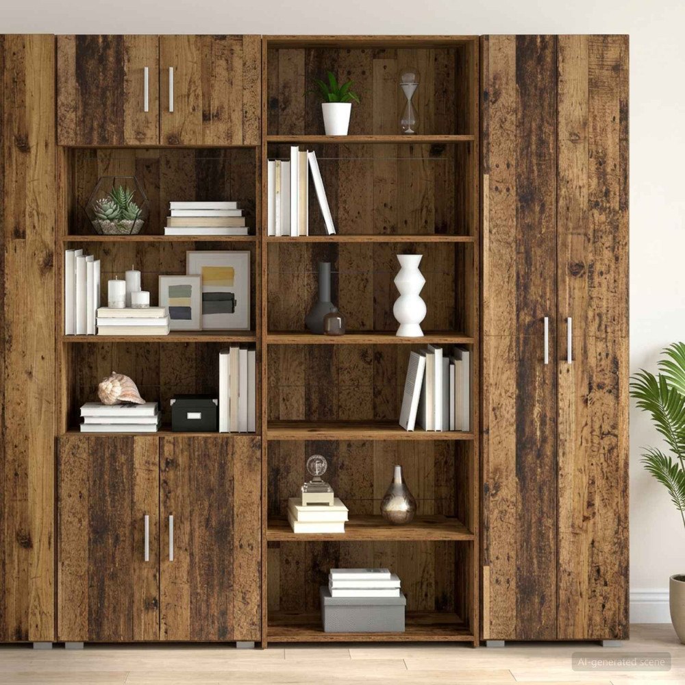 vidaXL Sideboard Gammalt trä 70 x 41 x 185 cm Konstruerat trä