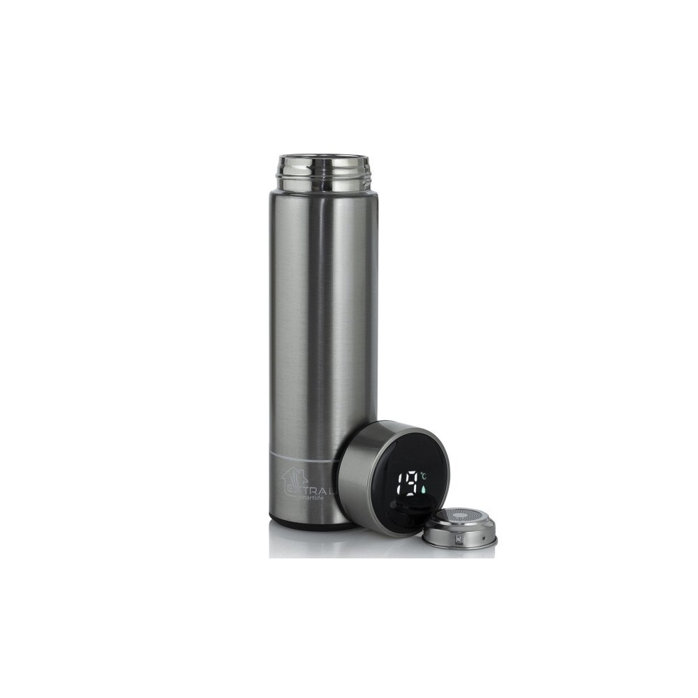 EXTRALINK Extralink Smart Travel Mug Silver | Värmemugg | med LED-disp...