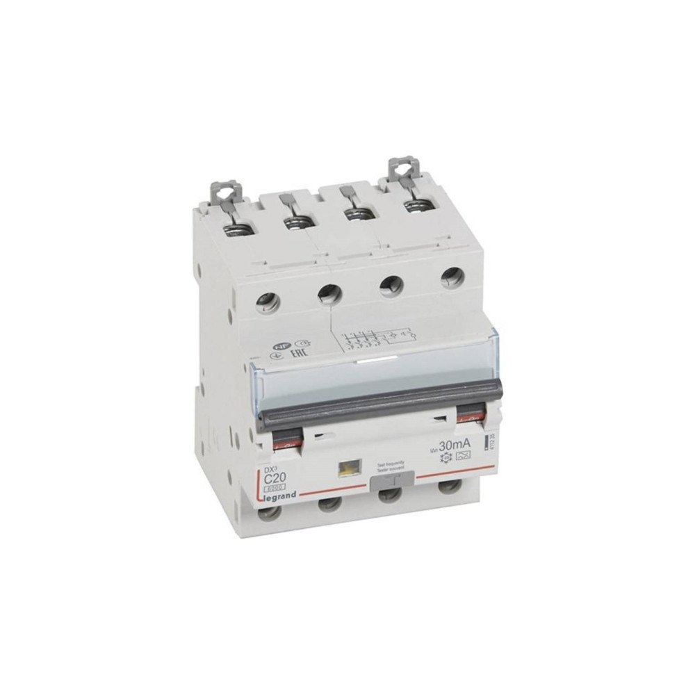 Legrand Kombinationsbrytare DX3 Automatsikr/HPFI C 20A 30mA 4P 6/10k...