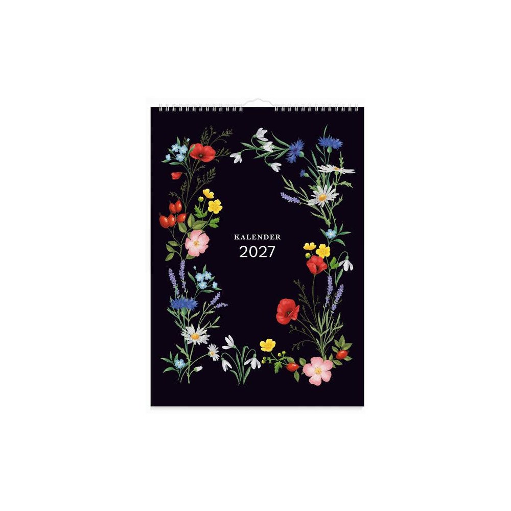 Burde Väggkalender Illustrerad blomster 2027