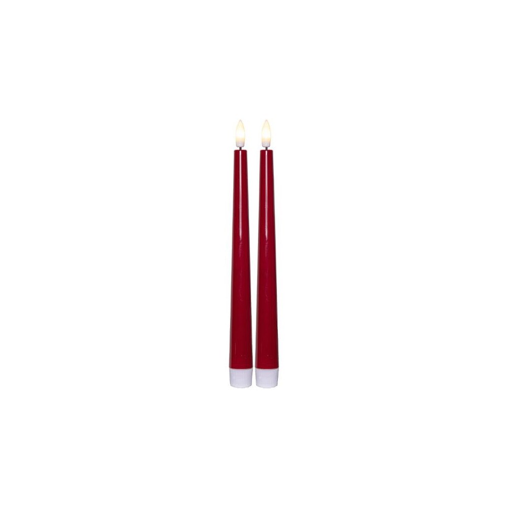 STAR TRADING Antikljus STAR T LED Candy 26cm röd 2/fp