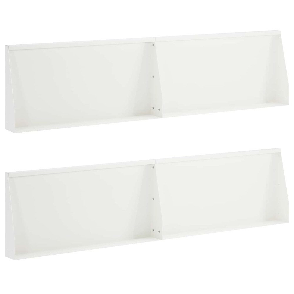 vidaXL Stödvägg 4 st 80 x 12 x 40 cm Stål Vit