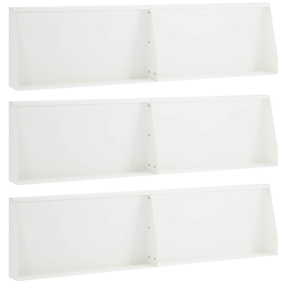 vidaXL Stödvägg 6 st 80 x 12 x 30 cm Stål Vit