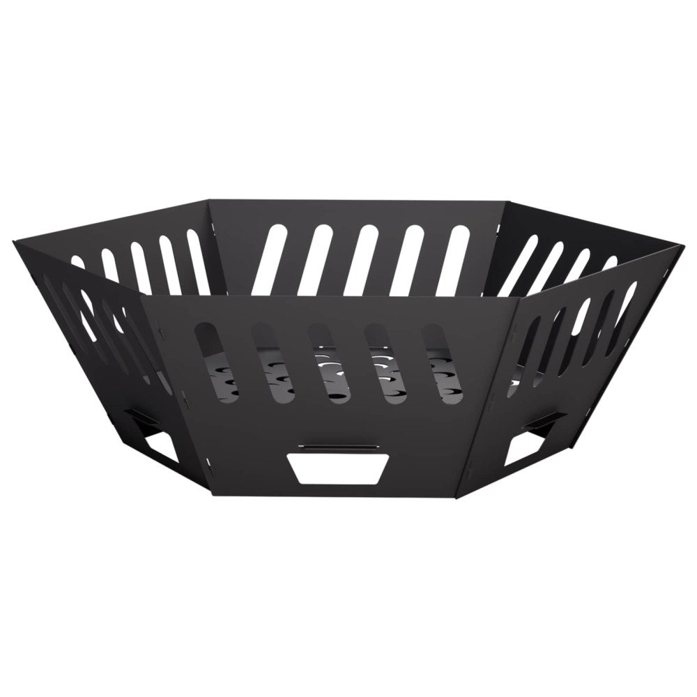 vidaXL Eldstad Svart 80 x 80 x 28 cm Stål