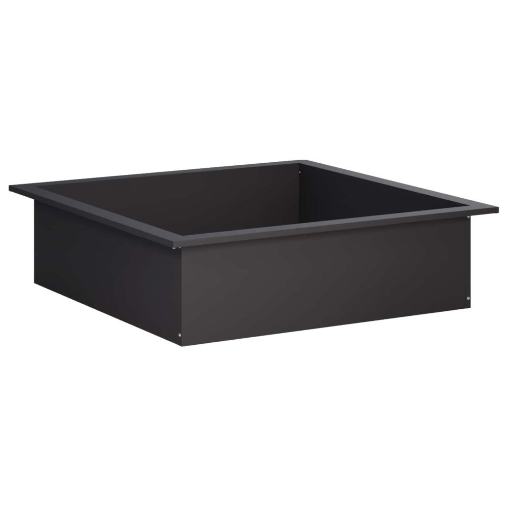 vidaXL Eldstad ring Svart 90 x 90 x 25 cm Stål