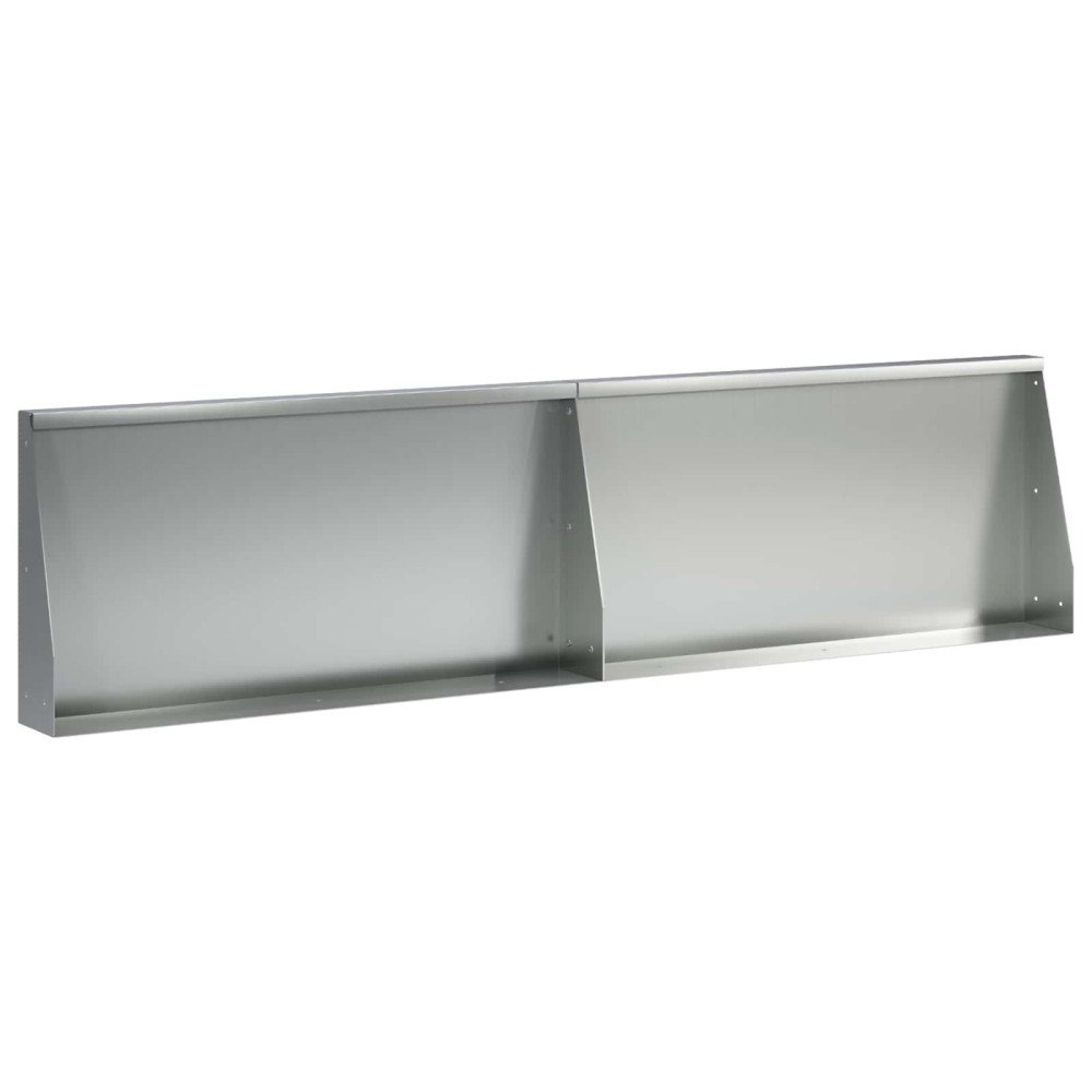 vidaXL Stödvägg 2 st 80 x 12 x 30 cm Galvaniserat stål Silver