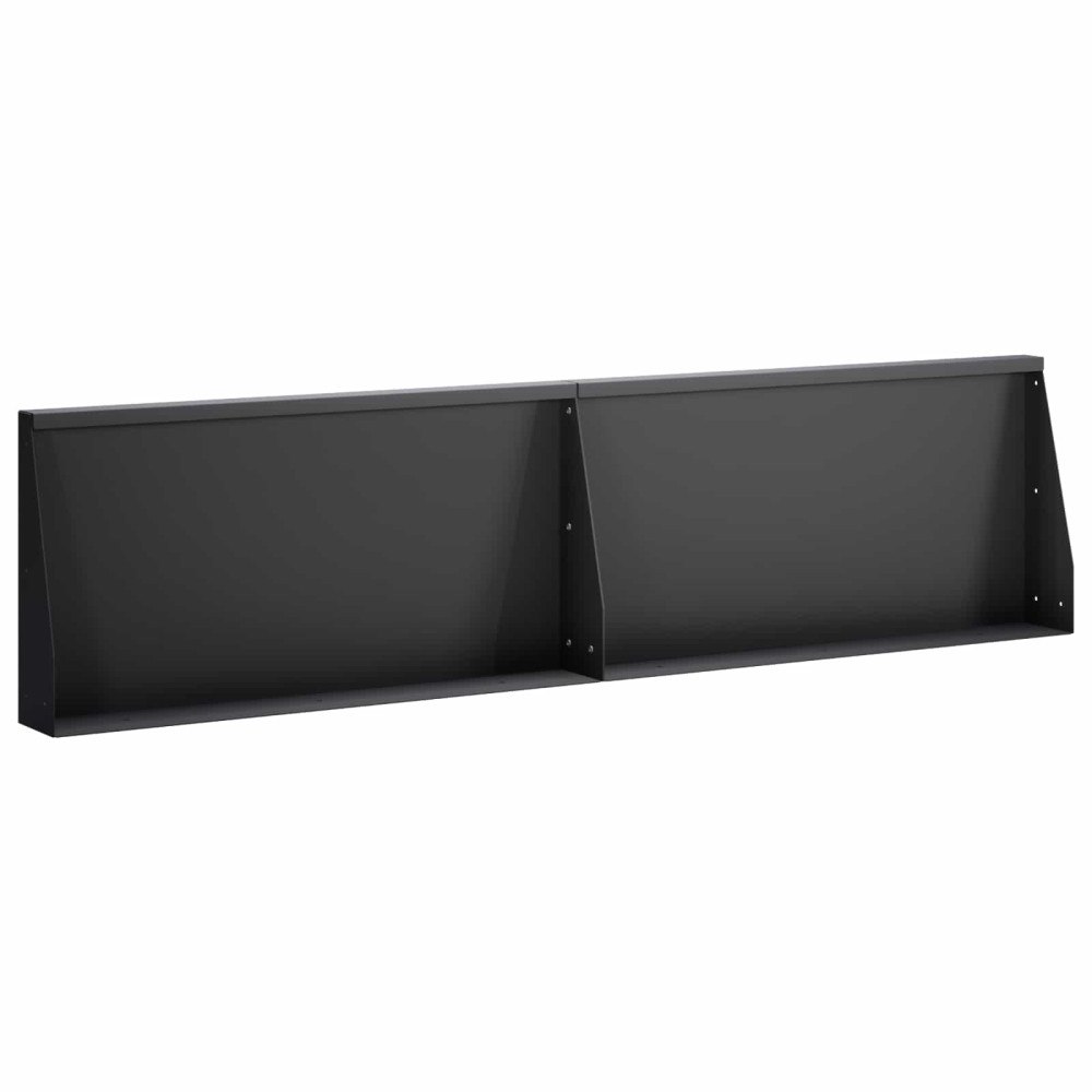 vidaXL Stödvägg 2 st 80 x 12 x 40 cm Stål Svart