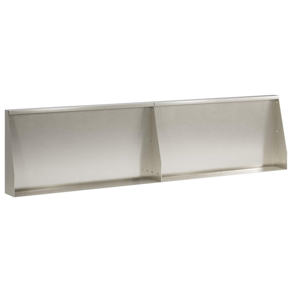 vidaXL Stödvägg 2 st 80 x 12 x 40 cm Rostfritt stål Silver