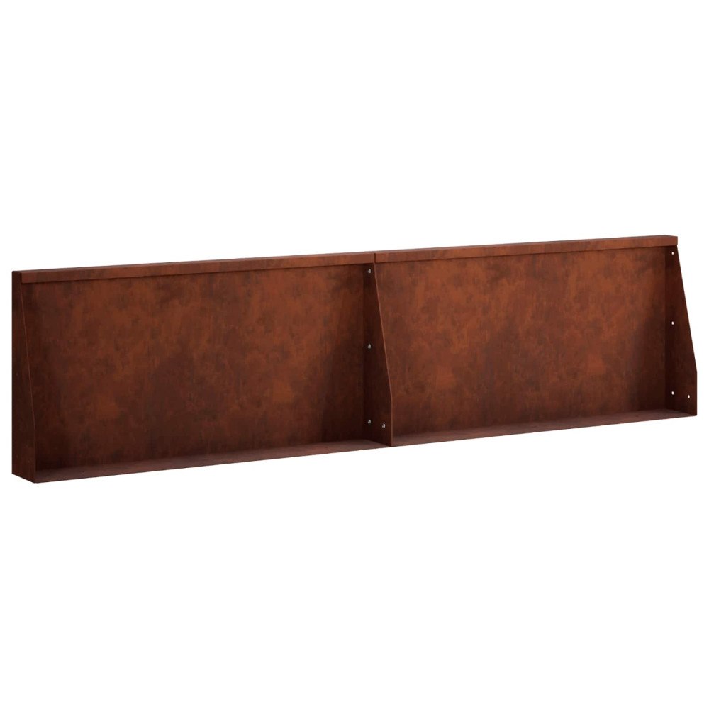 vidaXL Stödvägg 2 st 80 x 12 x 40 cm Väderbeständig stål Rostig