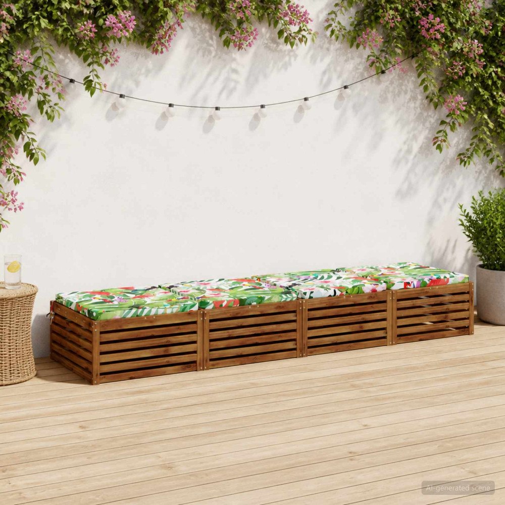 vidaXL 4-delade Sittdynor SOEST 4 st 100% Polyester Flerfärgsdesign