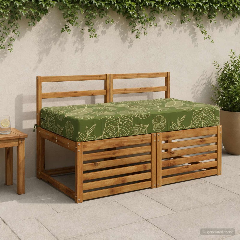 vidaXL Sittkudde SOEST 100% Polyester Blad-design 120 x 60 x 15 cm