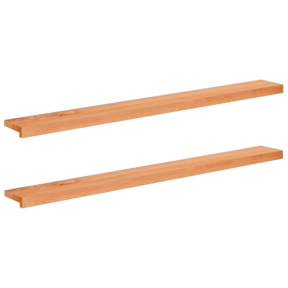 vidaXL Fönsterbrädor 2 st Lack 140 x 15 x 2 cm Massivt bokträ