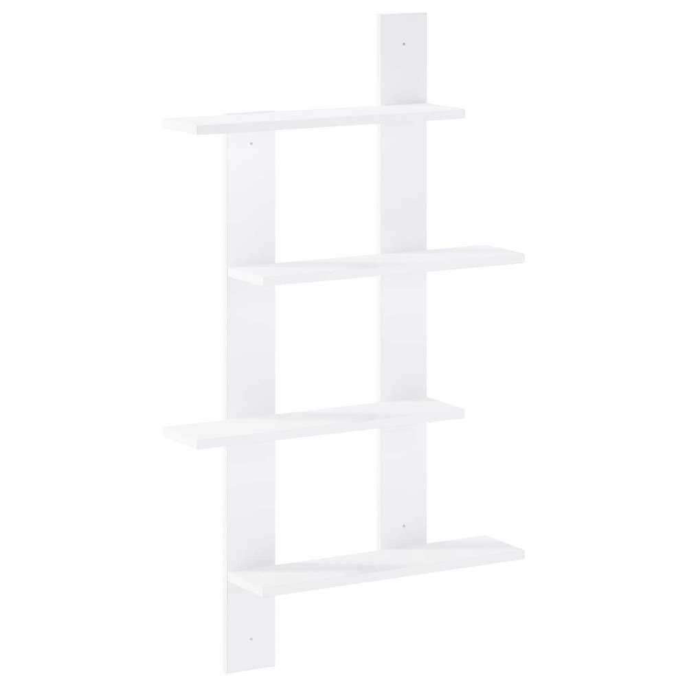 vidaXL Vägg hylla Vit 61 x 13,5 x 105 cm Konstruerat trä