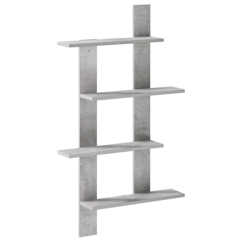 vidaXL Vägg hylla Betonggrå 61 x 13,5 x 105 cm Konstruerat trä