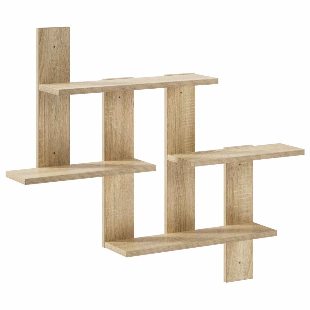 vidaXL Vägg hylla Sonoma-ek 85 x 13,5 x 73,5 cm Konstruerat trä