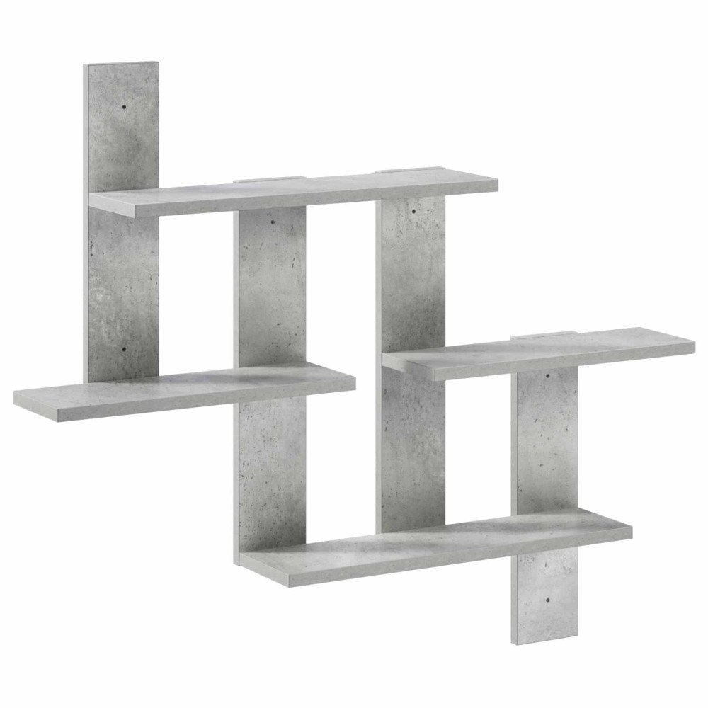 vidaXL Vägg hylla Betonggrå 85 x 13,5 x 73,5 cm Konstruerat trä