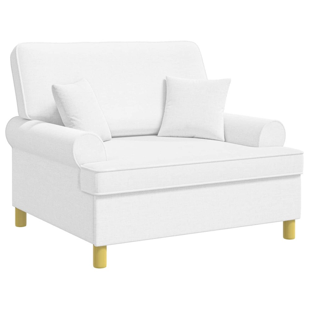 vidaXL XXL Armchair with Cushions Vit Tyg