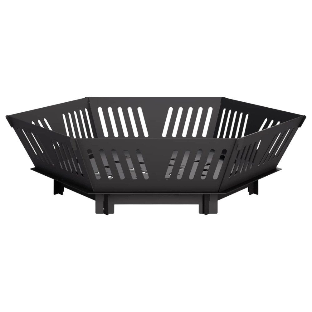 vidaXL Eldstad Svart 80 x 80 x 23 cm Stål