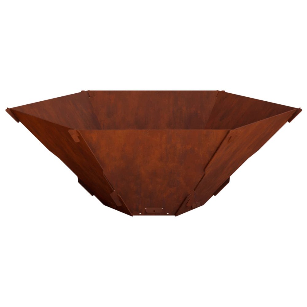 vidaXL Eldstad Rostig 58,5 x 51,5 x 19,5 cm Väderbeständig stål