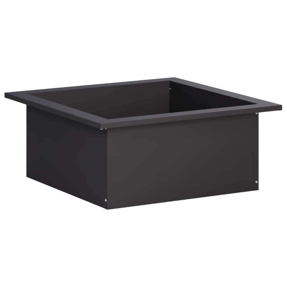 vidaXL Eldstad ring Svart 90 x 90 x 25 cm Stål