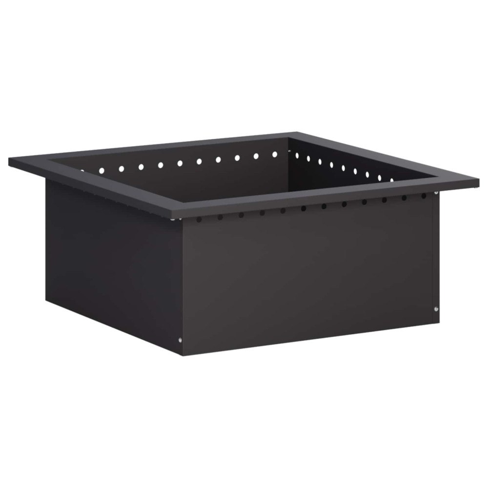 vidaXL Eldstad ring Svart 60 x 60 x 25 cm Stål