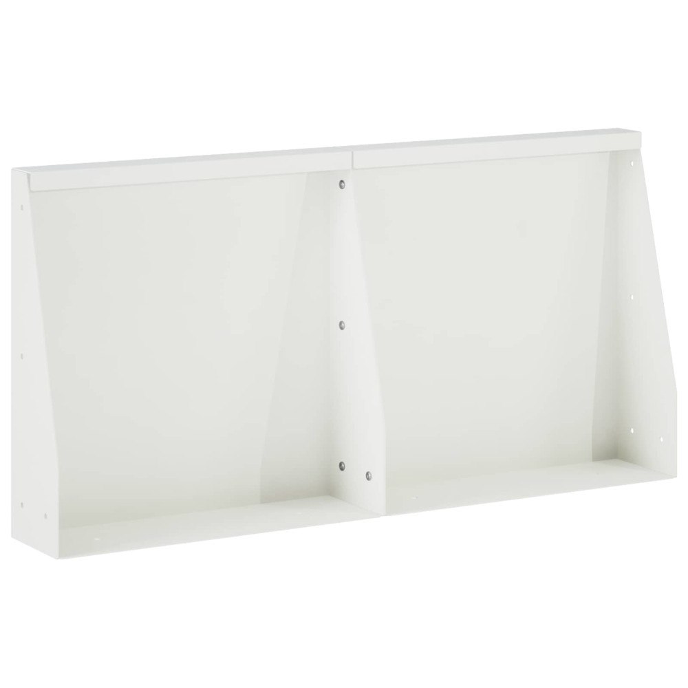 vidaXL Stödvägg 2 st 40 x 12 x 40 cm Stål Vit