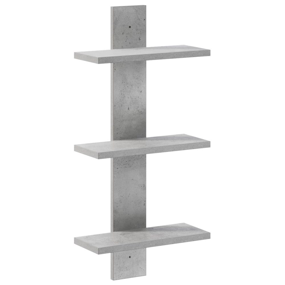 vidaXL Vägghylla Betonggrå 30 x 13.5 x 64.5 cm Konstruerat trä